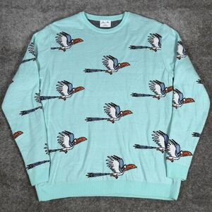 ASOS x Lion King Sweater‎ Men's Medium Green Long Sleeve Crew Neck Zazu